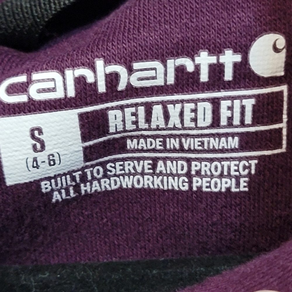 Carhartt Women's Relaxed Fit Purple Hoodie - Picture 6 of 11